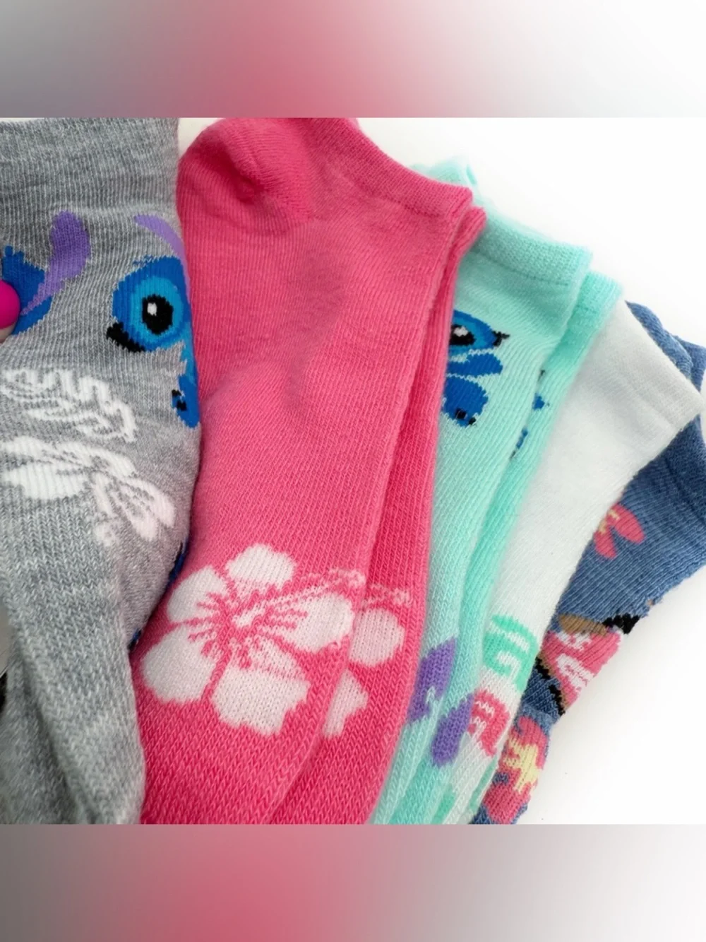 Disney Lilo and Stitch Women’s No Show Socks 5 Pairs